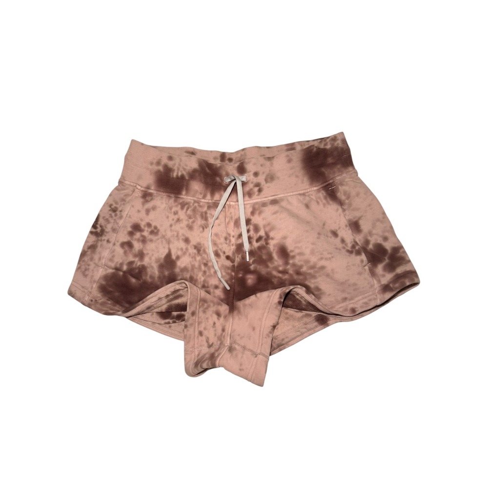 Lululemon Inner Glow High-Rise Short 3" French Terry Tie Dye Pink Grey Size 6